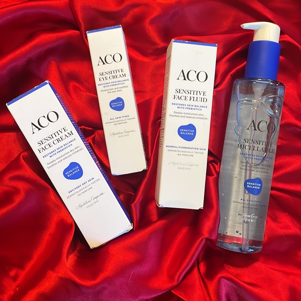 ACO Sensitive Skincare Bundle (eye and face cream, face fluid, cleansing gel)